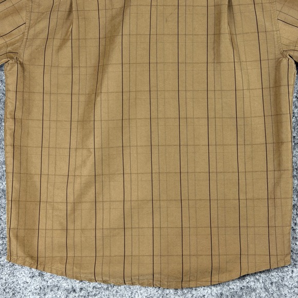 REI Mens S Brown Grid Button Down Shirt Long Sleeve Rayon Blend Utility Gorpcore - Picture 9 of 16